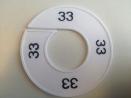 Maatring 9 cm wit/zw 33 Td05601033