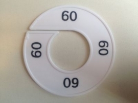 Maatring 9 cm wit/zw 60 Td05601060