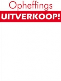 Prijskaart Opheffings Uitverkoop! 6x8cm 100st Tfr19000608