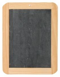 Krijtbordje met houten rand 19x24cm Td12960084
