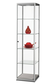 Vitrine 200x50x50cm zilver 50ZG200