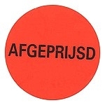 Prijssticker Ø35mm fluor rood Afgeprijsd 2000/rol Tpk546391