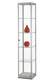 Vitrine 200x40x40cm zilver 40ZG200