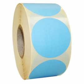 Prijssticker Ø50mm blauw 1000/rol Td27501350