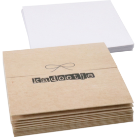 Cadeaubon strik bruin papier Tpk730843