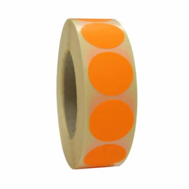 Prijssticker Ø17mm fluor oranje 1000/rol Th99031517