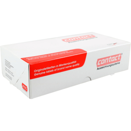 Contact etiket 26x12 golfrand wit permanent