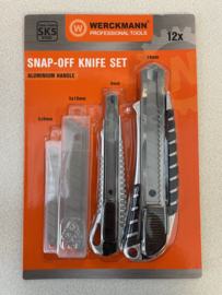 Afbreekmessen set  aluminium TA3488