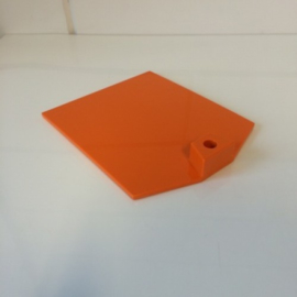 Voetplaat kunststof zwaar oranje Td12021205