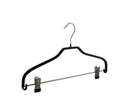 Hanger zwart rubber + knijpers 40cm Tus8327L