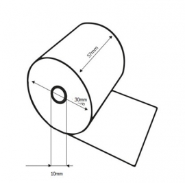 Mobiele pinrol 57x30mm 50st Tbe573010