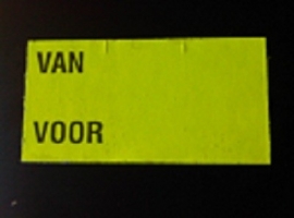 Etiket 37x19 fluor geel semi permanent VAN VOOR Td27283196