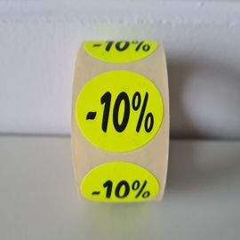 Etiket 33x25mm fluor geel -10% 500/rol