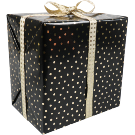 Cadeaupapier zwart-goud 50cm 200m Tpk342025