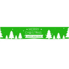 Tape Merry Christmas groen PVC Tpk553031