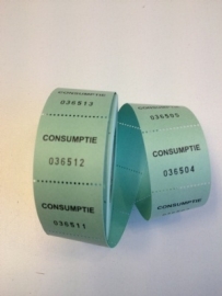 Consumptiebonnen op rol groen 500/rol Td35990027