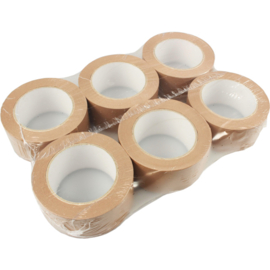Papiertape 50mm x 50m bruin 6st Tpk560220