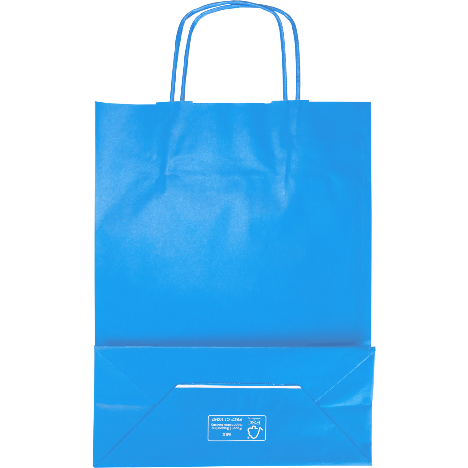 Draagtas papier blauw 26/12x35cm 50st Tpk270686