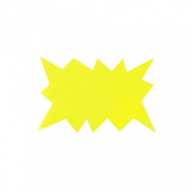 Ster fluor geel 7x11cm 50st Tfr071116
