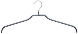Hanger zwart anti-slip rubber 46cm TFE46L