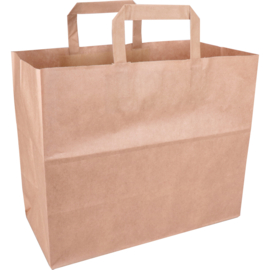 Papieren draagtas bruin 32/16x27cm 250st Tpk270777