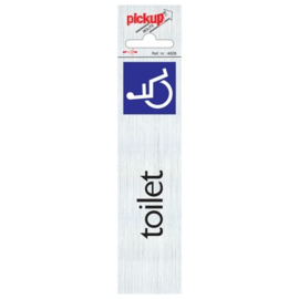 Deurbordje alu 165x44mm toilet rolstoel toegankelijk Tp4628