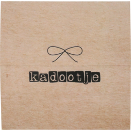 Cadeaubon strik bruin papier Tpk730843