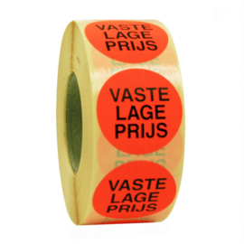 Etiket ∅35mm fluor rood Vaste Lage Prijs 1000/rol Td27511507