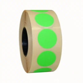 Prijssticker Ø17mm fluor groen 1000/rol Th99031717