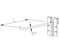 Rasterhaak 12cm chroom Tg131151