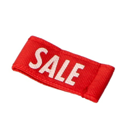 Kledinghanger label vaantje rood -SALE- 10 stuks