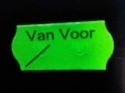 Etiket 26x12 golfrand fluor groen perm VAN VOOR Td27113097