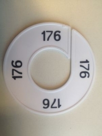 Maatring 9cm wit/zw 176 Td05601176