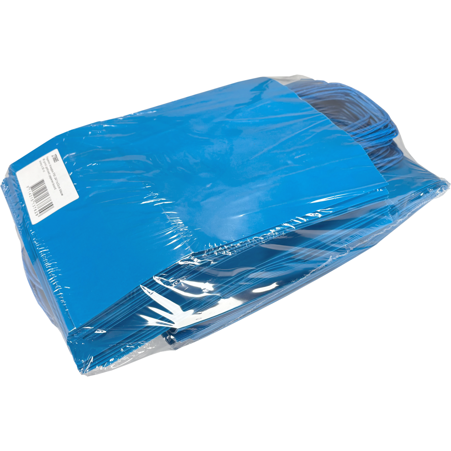 Draagtas papier blauw 24/11x33cm 50st Tpk270685