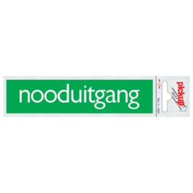 Deurbordje alu 165x44mm -nooduitgang- Tp4621