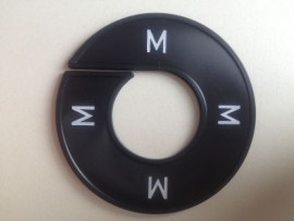 Maatring 9cm zw/wit M Td05602902