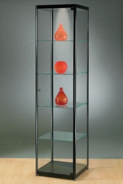 Vitrine 200x50x50cm zwart 50ZW200