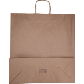 Papieren draagtas bruin 45/17x48cm 100st Tpk270253
