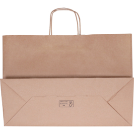 Papieren draagtas bruin 45/17x33cm 100st Tpk270677