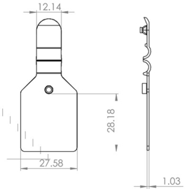 Scanvaantje wit 25x25mm Td20993500