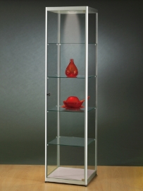 Vitrine 200x50x50cm zilver 50ZG200