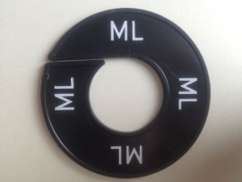 Maatring 9cm zw/wit ML Td05602909