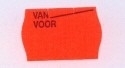 Etiket 26x16 golfrand fluor rood afneembaar Van Voor Td27183192