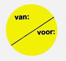 Prijssticker Ø35mm fluor geel Van/Voor 500/rol Td27501692