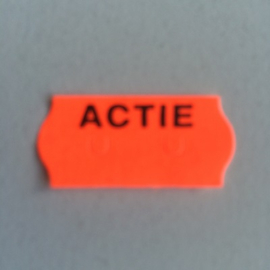 Etiket 26x12 golfrand fluor rood perm ACTIE Td271130985