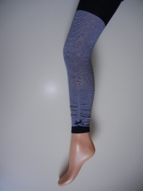 Legging met streep - blauw/wit