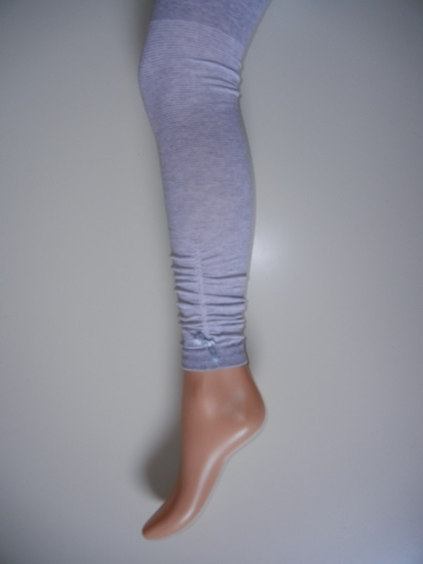 Legging met streep - grijs/wit