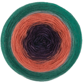 Merino Lace Aquarell 009 donkerbruin/terracotta/donker petrol