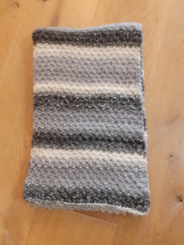 Medium dikke sjaal, grijs met wit 50%