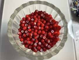 25002 preciosa rocailles rood/wit